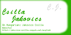 csilla jakovics business card